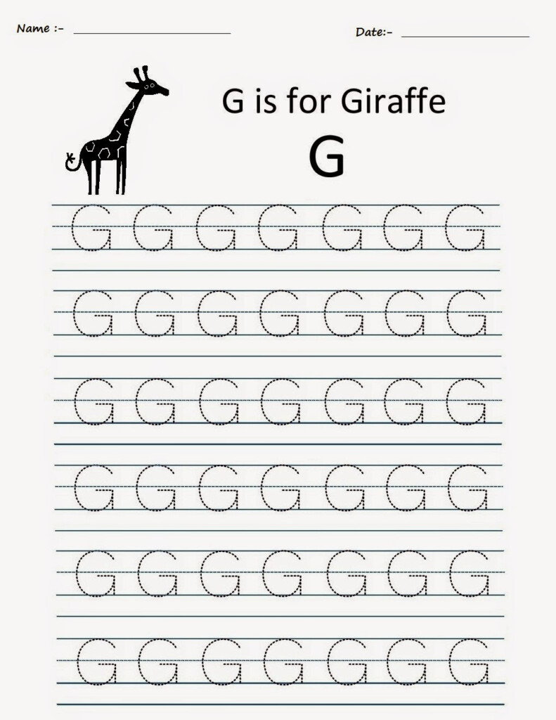 Alphabet G Tracing Worksheets AlphabetWorksheetsFree