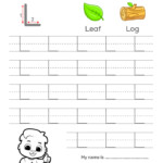 Capital Letter L Tracing Worksheet Trace Uppercase Letter L