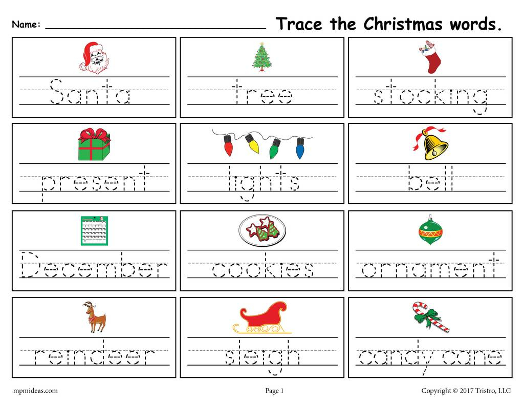 Cristmas Number And Letter Tracing Worksheets Dot To Dot Name Tracing 