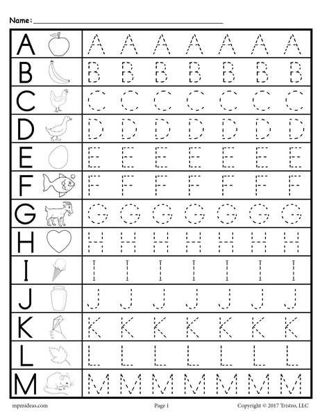 Letter Tracing Worksheets A Z Worksheets Master