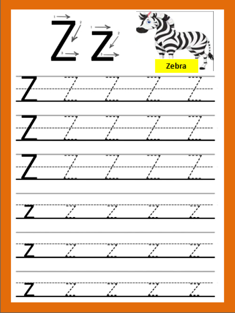 Letter Zz Letters For Kids Alphabet Worksheets Preschool Basic 