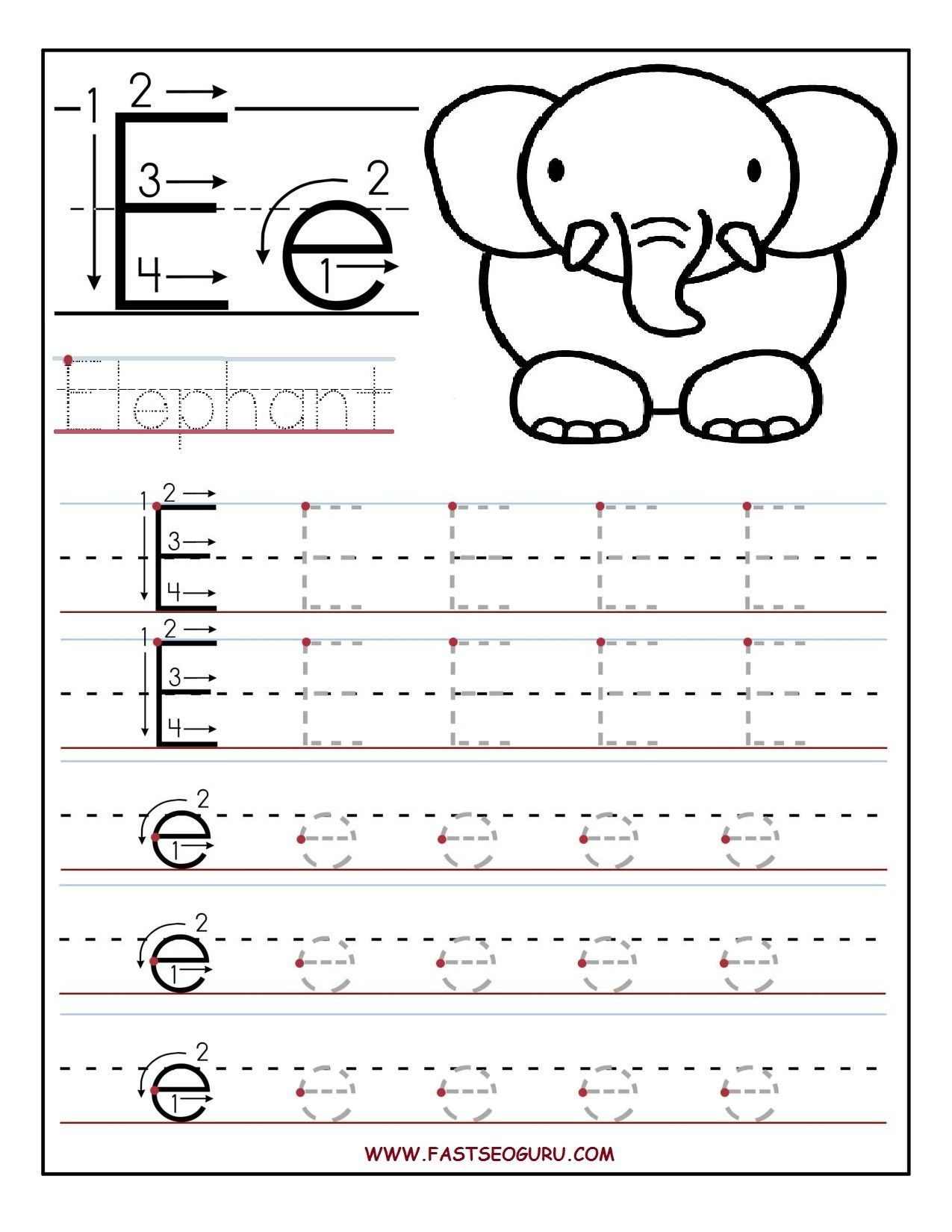 Lowercase Letter E Tracing Worksheet Doozy Moo Letter E Printable Lowercase Letter e Tracing Worksheet Doozy Moo Letter E Printable