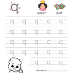 Lowercase Letter Q Tracing Worksheets Trace Small Letter Q Worksheet