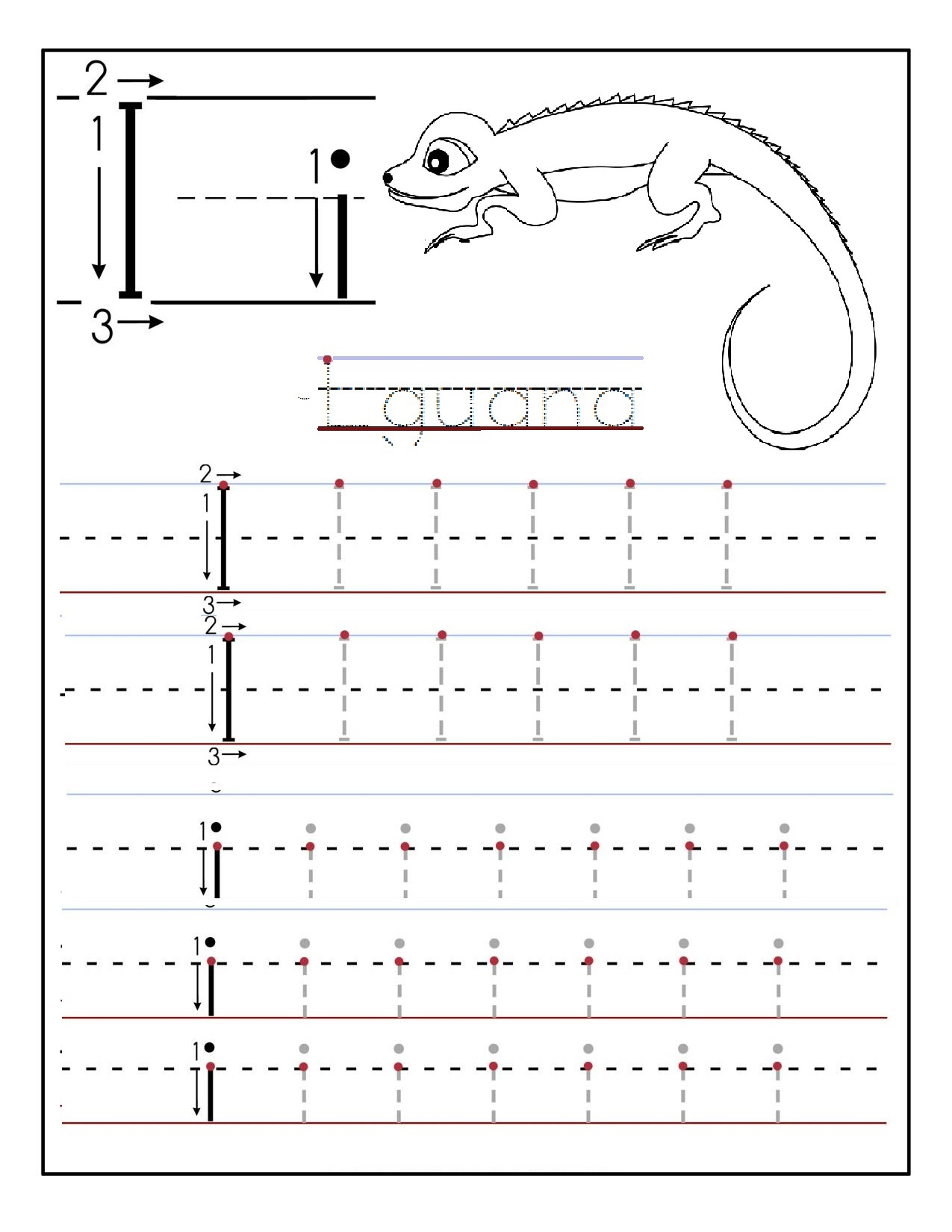Printable Letter I Tracing Worksheets For Preschool Preschool Crafts Printable Letter I Tracing Worksheets For Preschool Preschool Crafts