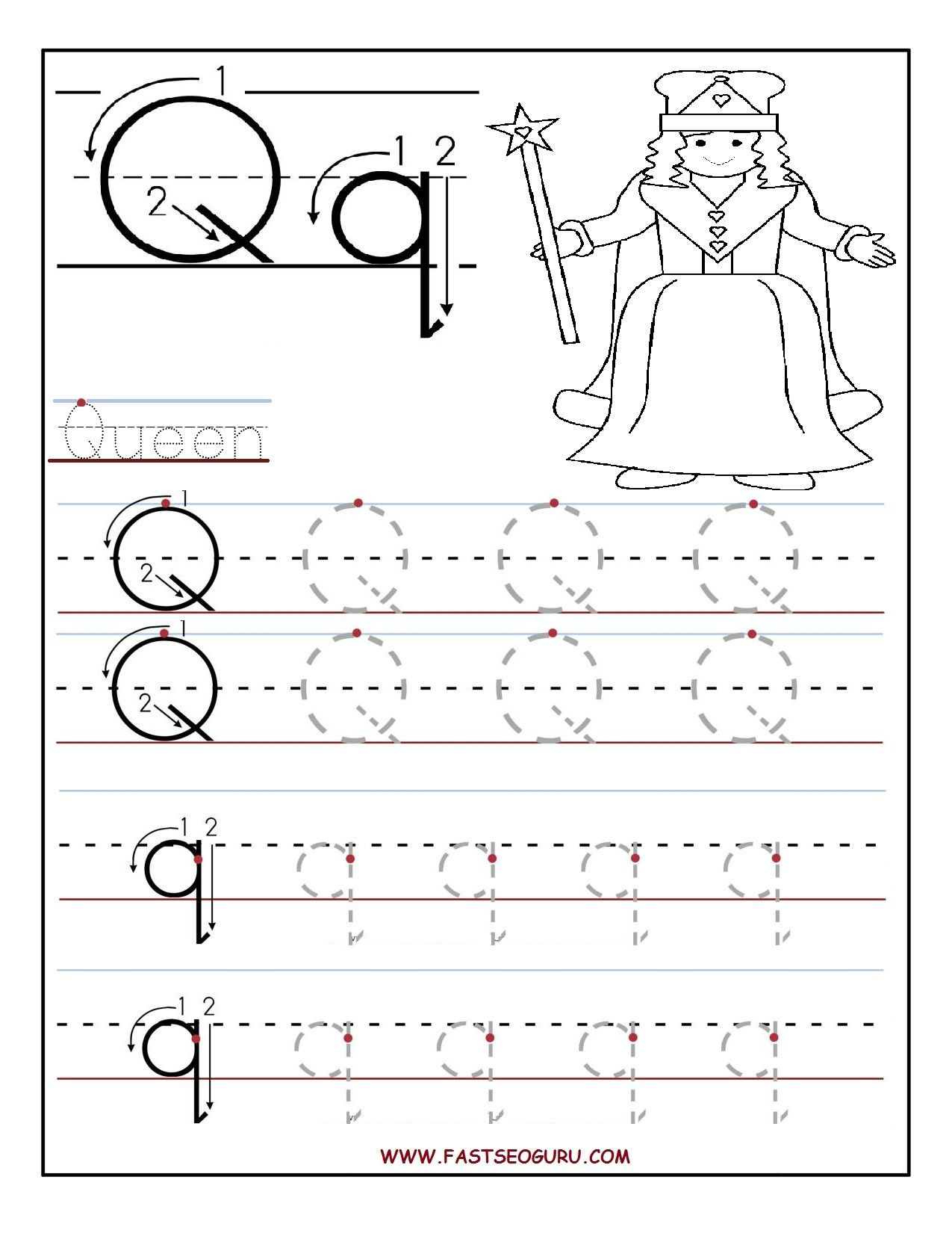Printable Letter Q Tracing Worksheets For Preschool Jpg 1 275 1 650 Printable Letter Q Tracing Worksheets For Preschool jpg 1 275 1 650