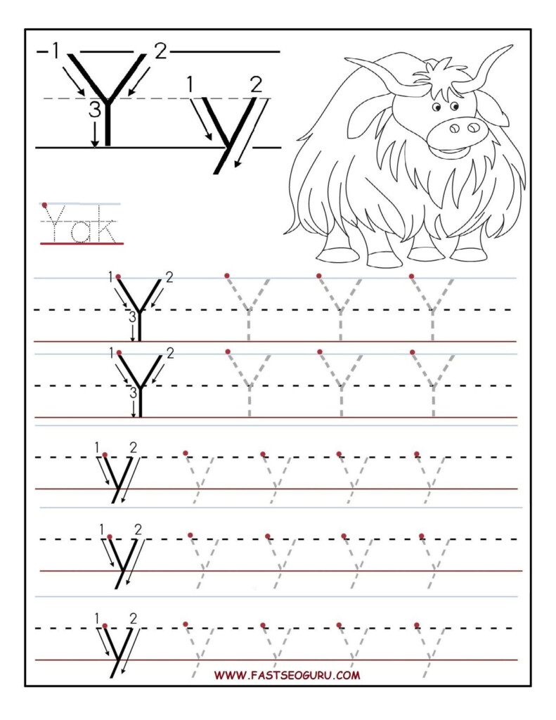 Tracing Letter Y Worksheets TracingLettersWorksheets