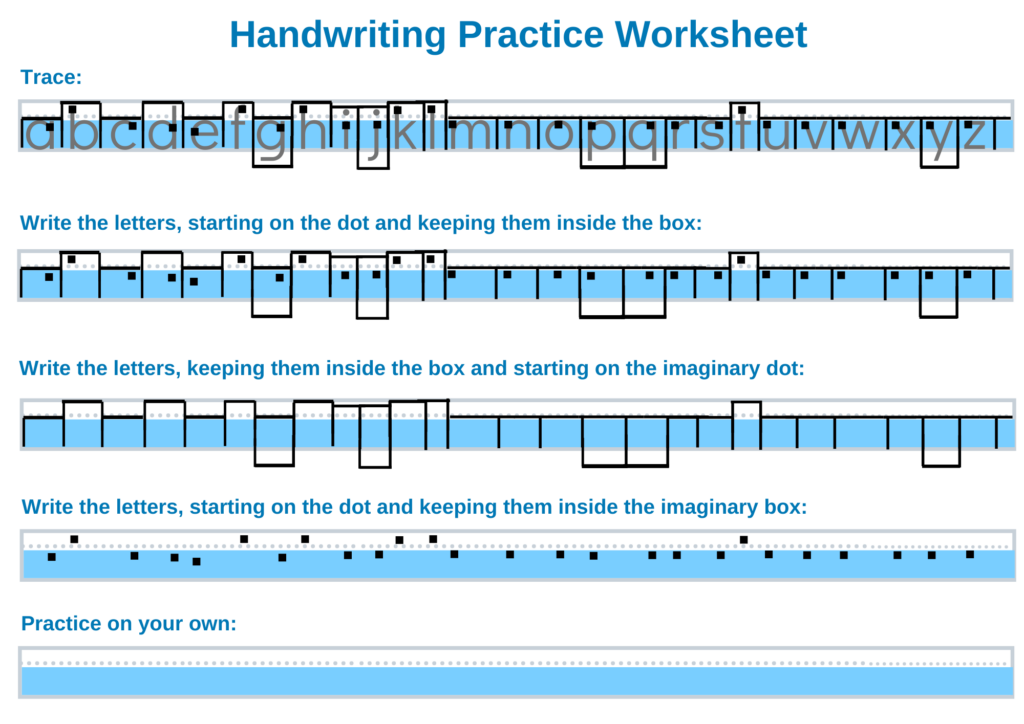 Tracing Letters On Worksheets For Handwriting Practice For Occupational 