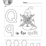 Tracing Page Of The Letter Q Worksheets Dot To Dot Name Tracing Website