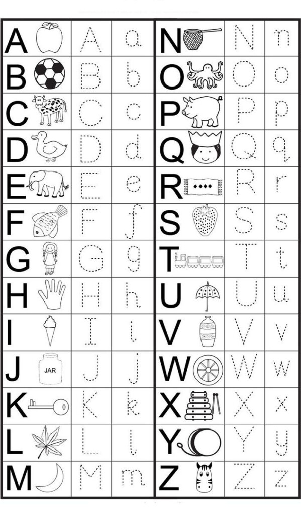 Worksheet Tracing Alphabet For Kindergarten Free Tripmart
