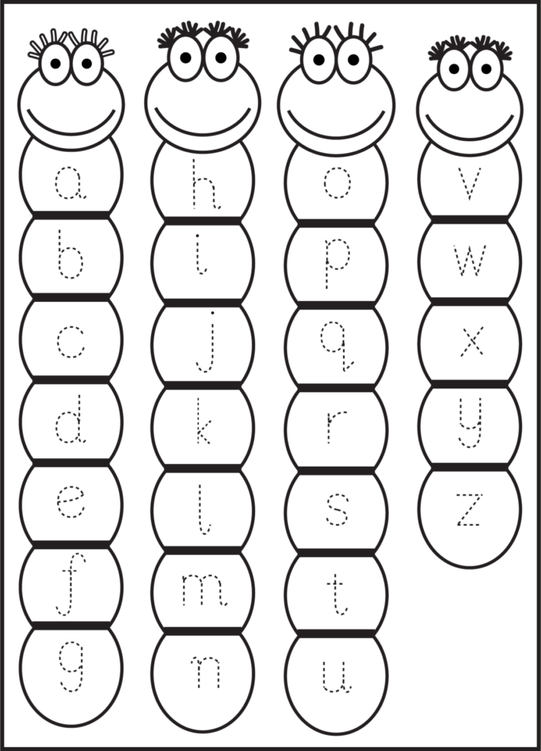 10 Best Printable Alphabet Worksheets AZ Printablee Letter Tracing