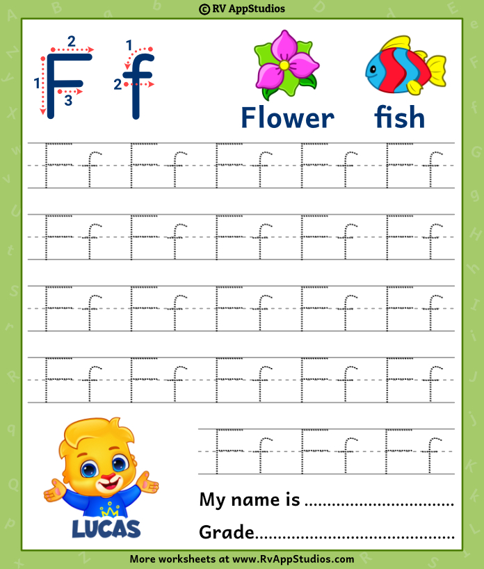 Alphabet Ff Letter Printable Letter Ff Tracing Worksheets