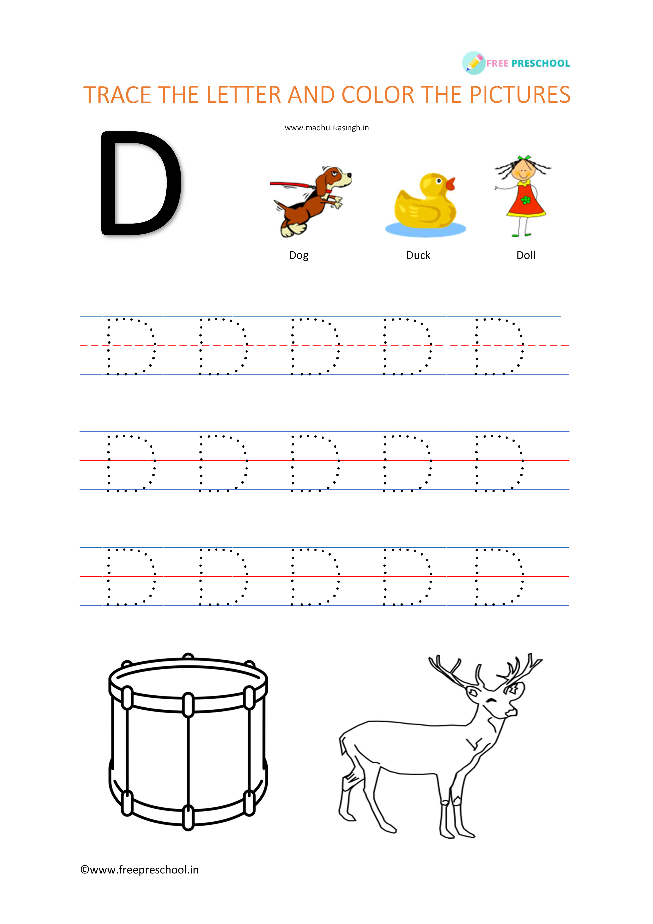 Alphabet Letter Tracing Dd Free Preschool Alphabet Letter Tracing Dd Free Preschool