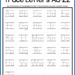 Alphabet Letter Tracing On Primary Writing Lines Alphabet Intended For