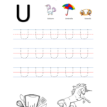 Alphabet Tracing Letter Uu Free Preschool
