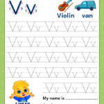 Alphabet Vv Letter Printable Letter Vv Tracing Worksheets