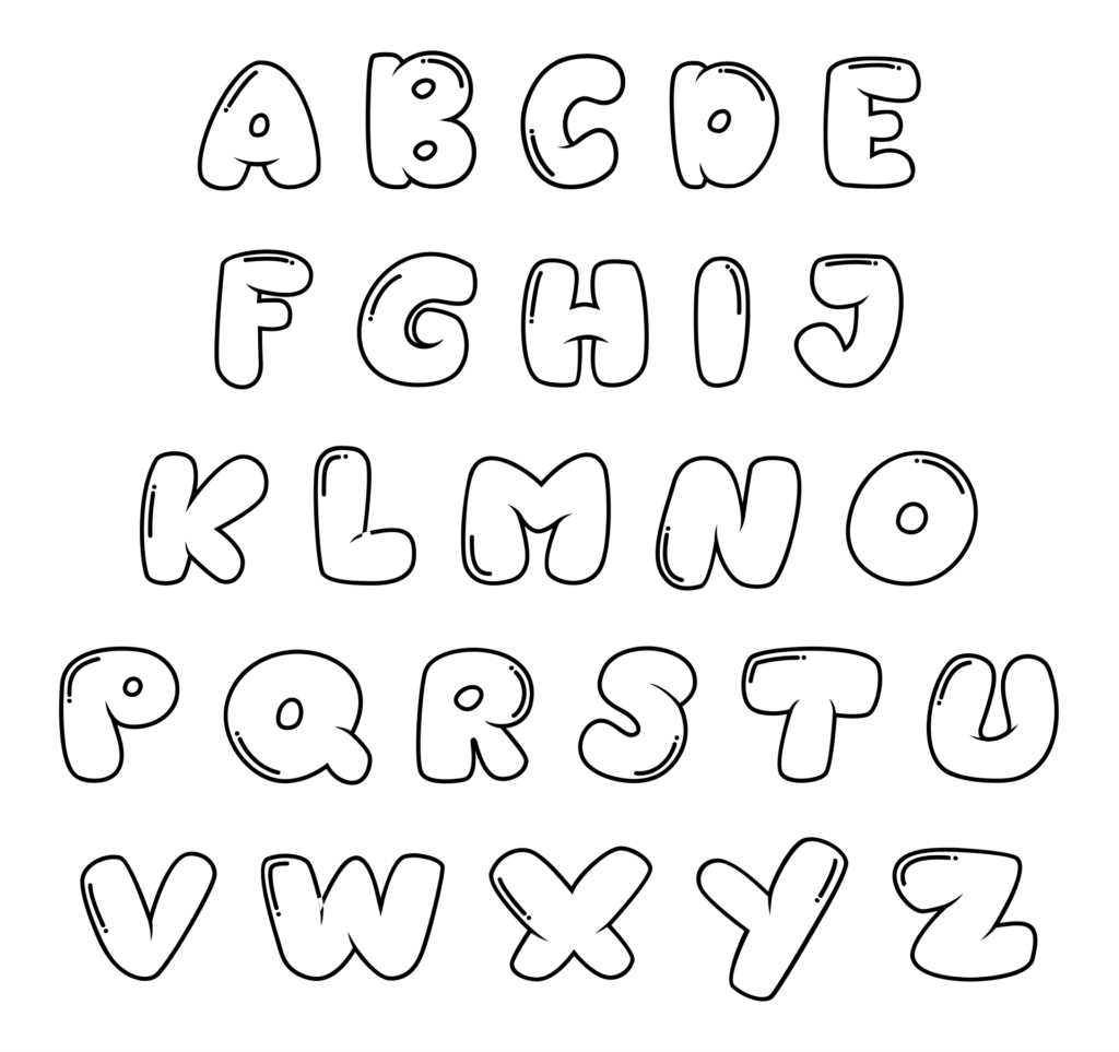 Bubble Letters Alphabet Bubble Letter Fonts Bubble Letters Alphabet 