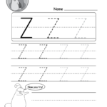 Capital Letter Z Tracing Worksheet Printable Form Templates And Letter