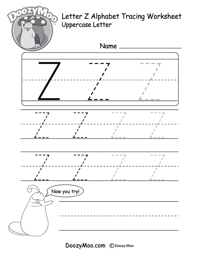 Capital Letter Z Tracing Worksheet Printable Form Templates And Letter