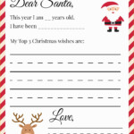 Dear Santa Letter Template Printable Printable Templates