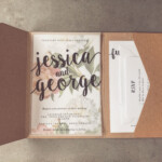 DIY Wedding Invitation Fold Out Leaflet With Tracing Paper And Floral