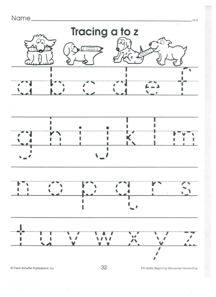 English Print Abc A To Z Lower Case 001 Abc Worksheets Alphabet 