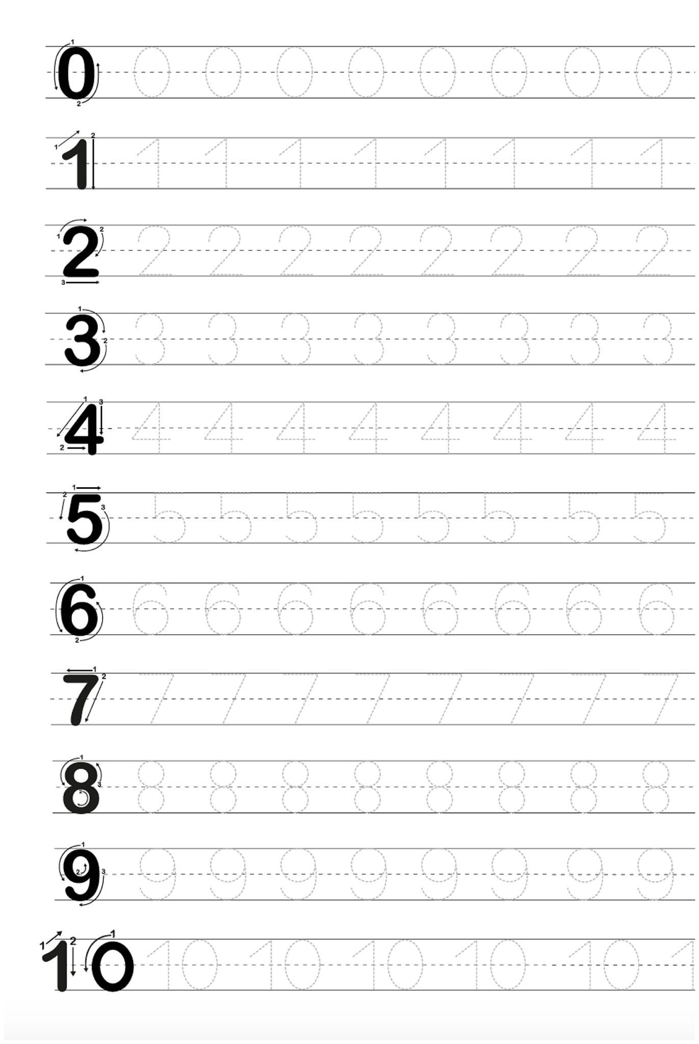 Free Printable For Tracing Letters Numbers