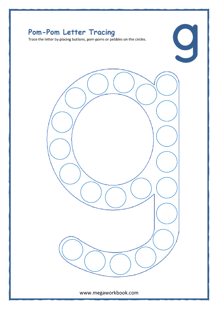 Free Printable Preschool Worksheets Tracing Letters G Half Revolutions