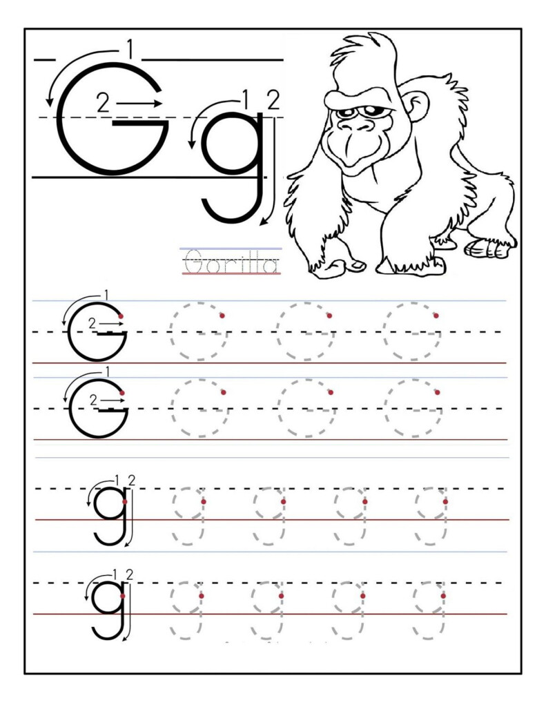 Letter G Tracing Sheet AlphabetWorksheetsFree
