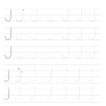 Letter J Alphabet Tracing Worksheets Free Printable Pdf Lowercase
