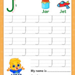 Letter J Tracing Worksheets