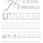 Letter U Tracing Worksheet For 3 Years Old Dot To Dot Name Tracing