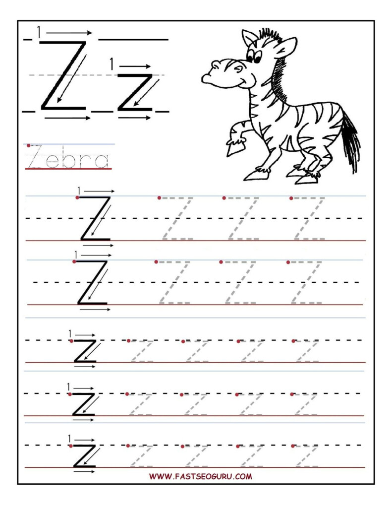 Letter Z Tracing Page AlphabetWorksheetsFree