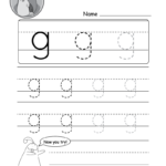 Lowercase Letter g Tracing Worksheet Doozy Moo