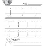 Lowercase Letter j Tracing Worksheet Doozy Moo