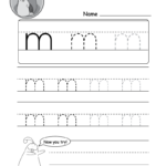Lowercase Letter m Tracing Worksheet Doozy Moo