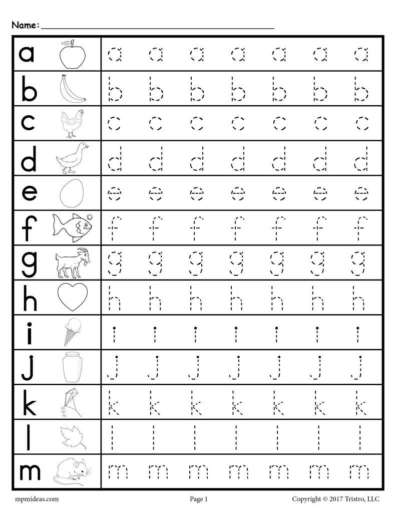 Lowercase Letter Worksheet