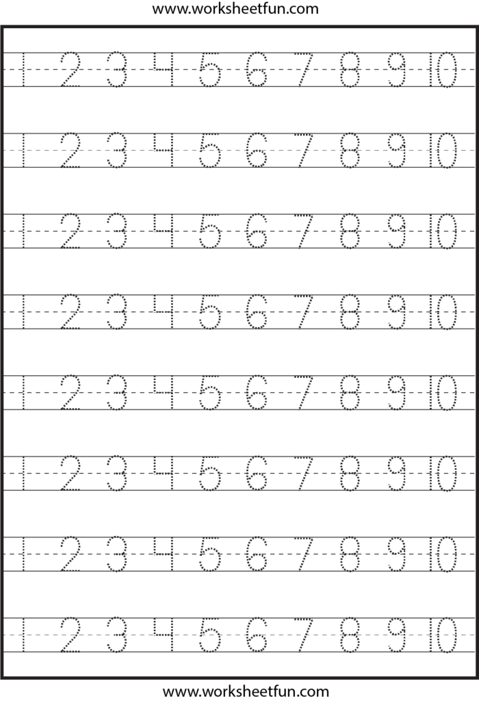 Numbers 1 20 Tracing Worksheets Free Printable PDF