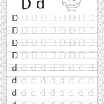 Printable Dotted Letter D Tracing Pdf Worksheet Free Printable Alphabet