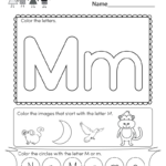 Printable Letter M Tracing Worksheets For Preschool Pre School