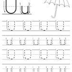 Printable Letter U Tracing Worksheet With Number And Arrow Guides In
