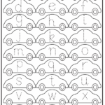 Small Letter Tracing Lowercase Worksheet Car FREE Printable