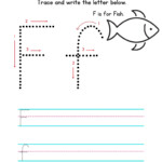 Trace The Letter Ff Worksheet Etsy