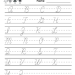 Tracing Cursive Letters Practice TracingLettersWorksheets