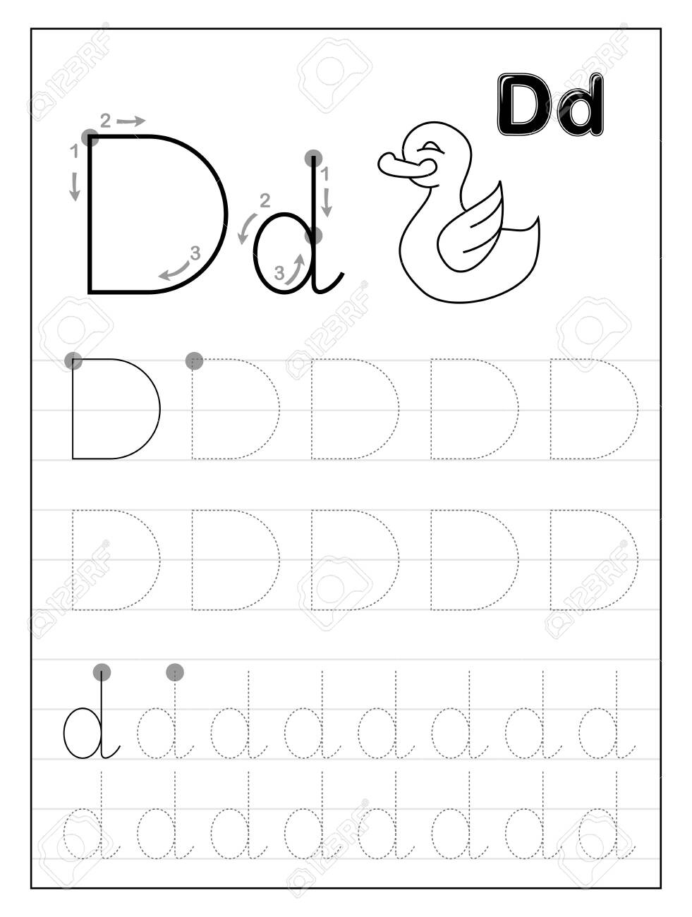 Tracing Letter Dd Worksheet TracingLettersWorksheets Tracing Letter Dd Worksheet TracingLettersWorksheets