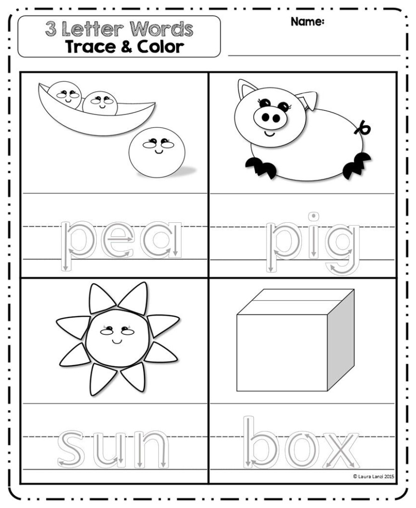 Tracing Three Letter Words Worksheets TracingLettersWorksheets