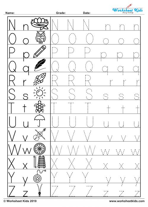 Uppercase And Lowercase Letter Tracing Worksheets Tracing Worksheets