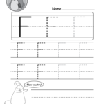 Uppercase Letter F Tracing Worksheet Doozy Moo