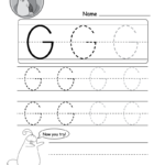Uppercase Letter G Tracing Worksheet Doozy Moo
