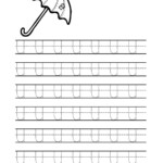 Writing Letter Worksheet Alphabet Exercises Game For Kids Letter U