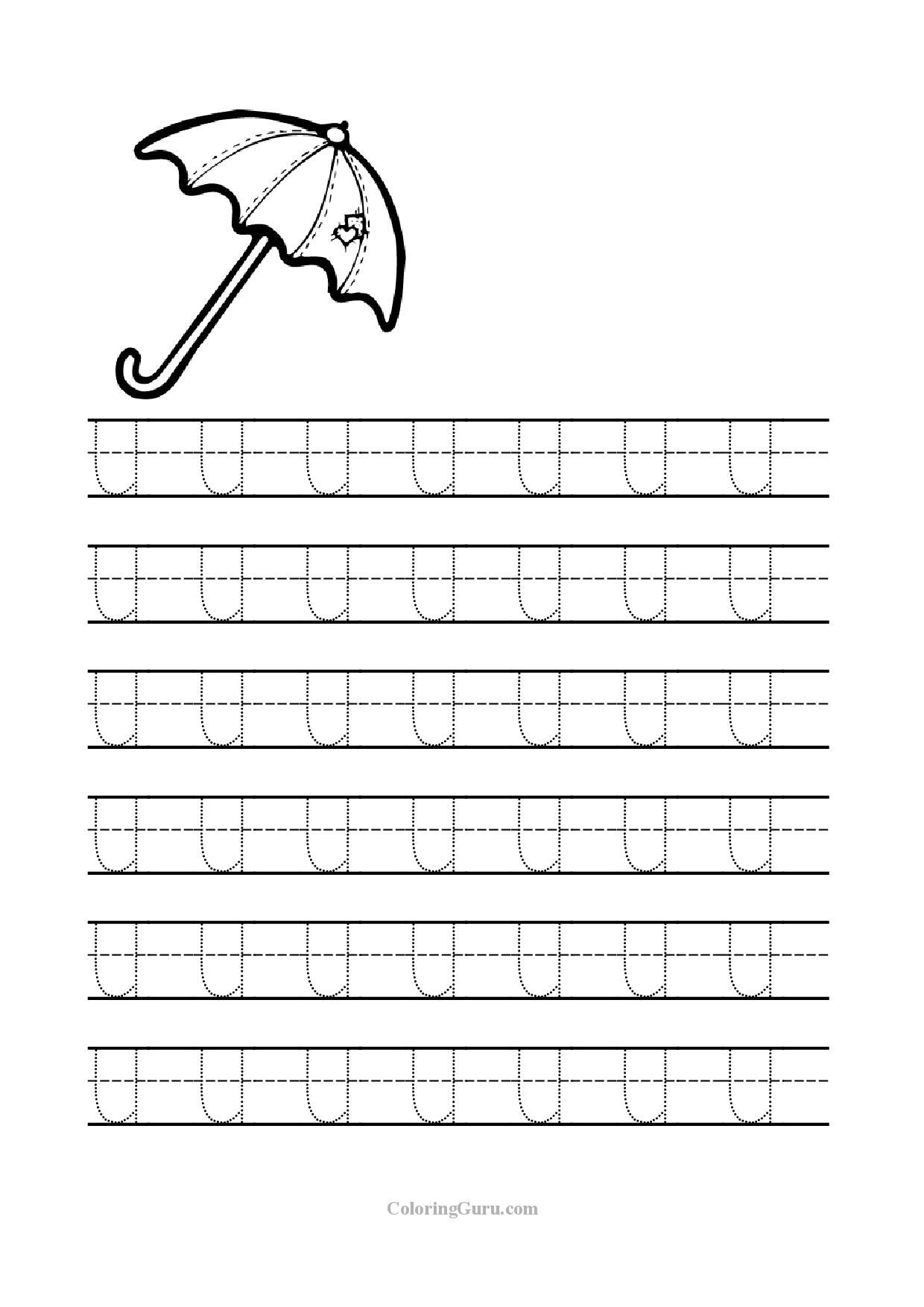 Writing Letter Worksheet Alphabet Exercises Game For Kids Letter U Writing Letter Worksheet Alphabet Exercises Game For Kids Letter U